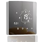 Termostato WiFi para caldera de gas y agua, termostato inteligente, pantalla LCD, botón táctil,...